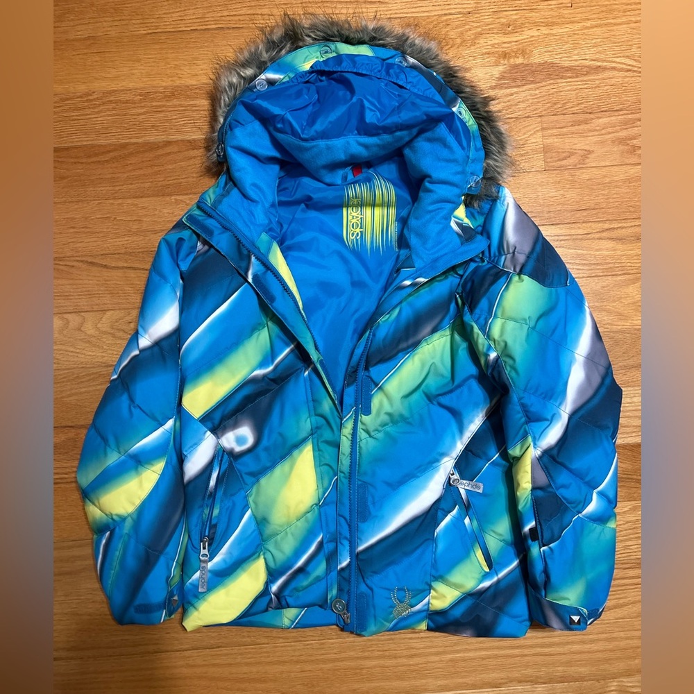 Spyder Blue Ski Jacket (Youth, Size 14)